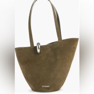 Jacquemus The Bambola Large Suede Bucket Bag - Green
